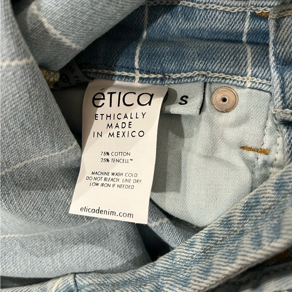 Etica Striped Denim Jumpsuit - Picture 6 of 6